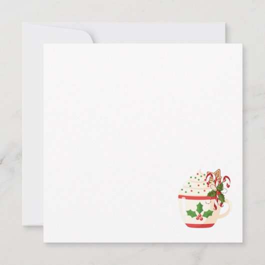 Cute Whimsical Winter Town Merry Christmas Card カード (裏面)