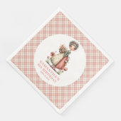 Cute Whimsy Fairy Floral 7th Birthday Party Napkin (コーナー)