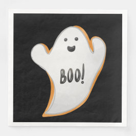 CUTE WHITE AND ORANGE HALLOWEEN GHOST