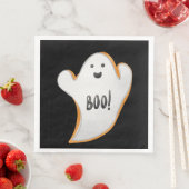 CUTE WHITE AND ORANGE HALLOWEEN GHOST (インサイチュ)