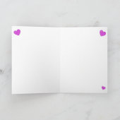 Cute White Baby Sea Otter , Happy Valentines Day カード (内部)