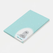 Cute White Baby Sea Otter , Merry Christmas ポストイット (アングル)