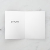 Cute White Cat in Snow Christmas Card シーズンカード (内部)