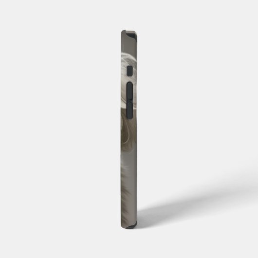 Cute White Cat – Personalized iPhoneケース (左側面)