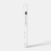 Cute White Cat Phone Case – Pink Floral Design iPhoneケース (左側面)