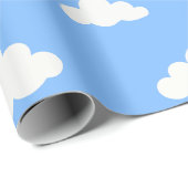 Cute white clouds pattern sky blue seamless wrappi ラッピングペーパー (ロールコーナー)