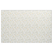 Cute White Daisy Floral Pattern for Sewing, Crafts ファブリック (ファットクウォーター)