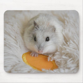Cute White Dwarf Hamster Pet マウスパッド