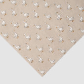 Cute White Goose Pattern Beige 薄葉紙 (詳細)