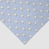Cute White Goose Pattern Blue 薄葉紙 (詳細)
