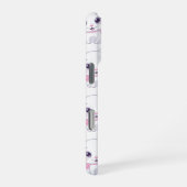 Cute White Kitten illustration  iPhoneケース (右側面)