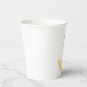 Cute White Kitten on Moon Paper cup 紙コップ (右)