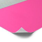 Cute White Labrador Retriever Mix Dog Profile Pink ポスター (角)