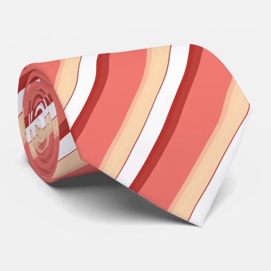 Cute white pink stripes ネクタイ (ロール)