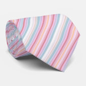 Cute white pinky stripes  ネクタイ (ロール)