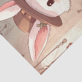 Cute White Rabbit Wonderland Whimsical Timekeeper 薄葉紙 (詳細)