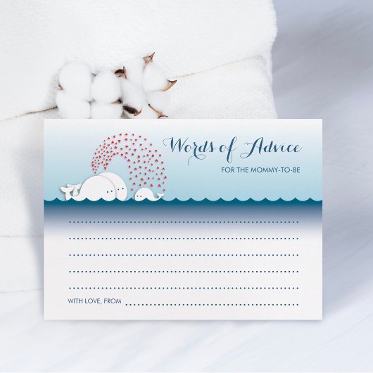 Cute White Whales Family Words of Advice Cards アドバイスカード
