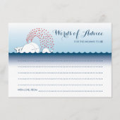 Cute White Whales Family Words of Advice Cards アドバイスカード (正面)