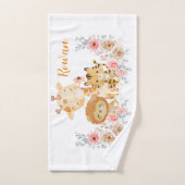 Cute Wild Animal Floral バスタオルセット (ハンドタオル)