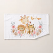 Cute Wild Animal Floral バスタオルセット (ハンドタオル)