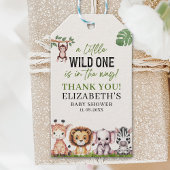 Cute Wild Animals Baby Shower Boy ギフトタグ