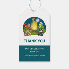 Cute Wild Animals Jungle Camping Birthday Party  ギフトタグ