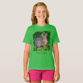 Cute Wild Brown Rabbit Wildlife Personalized Tシャツ (正面フル)