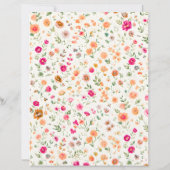 Cute Wild flower Patterned Scrapbook Paper (裏面)