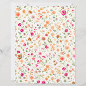 Cute Wild flower Patterned Scrapbook Paper (正面)