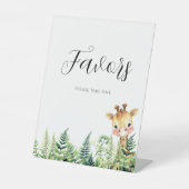 Cute Wild One Safari Animal Favor Pedestal Sign 台座サイン (正面)