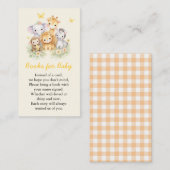 Cute Wild One Safari Animals Books for Baby  エンクロージャーカード (正面/裏面)