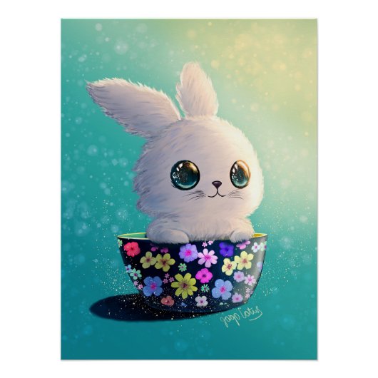 Cute Wildlife Of Spring Guardian: Bunny in Bloom ポスター (正面)