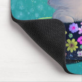 Cute Wildlife Of Spring Guardian: Bunny in Bloom  マウスパッド (コーナー)