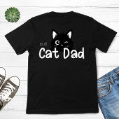 Cute Winking Black Cat Dad Tシャツ
