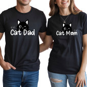 Cute Winking Black Cat Dad Tシャツ