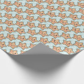 Cute Winking Gingerbread Star Cookie Pattern ラッピングペーパー (角)