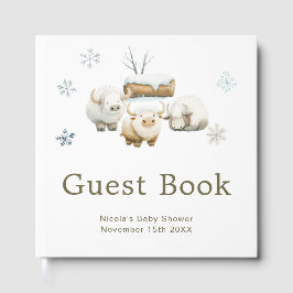 Cute Winter Arctic Cow Baby Shower  ゲストブック