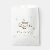 Cute Winter Arctic Cow Baby Shower フェイバーバッグ (正面)