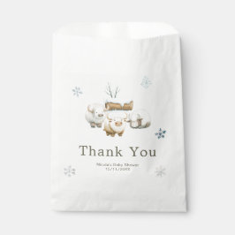 Cute Winter Arctic Cow Baby Shower フェイバーバッグ
