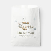 Cute Winter Arctic Cow Birthday フェイバーバッグ (正面)