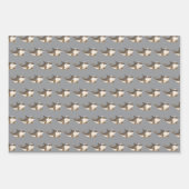 Cute Winter Arctic Whale ラッピングペーパーシート (正面3)