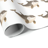 Cute Winter Arctic Whale ラッピングペーパー (ロールコーナー)