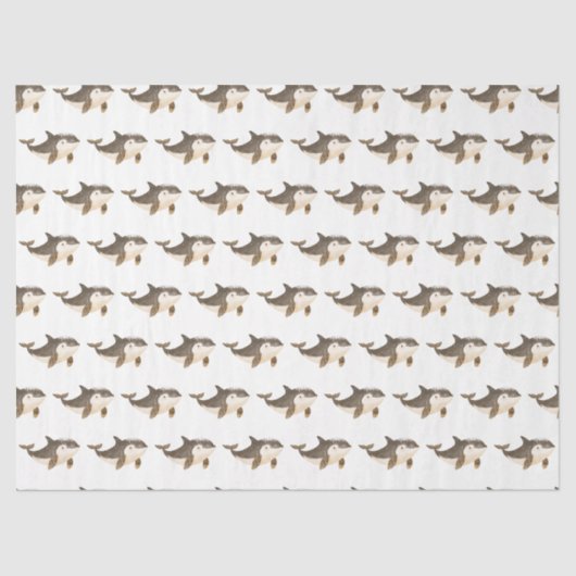 Cute Winter Arctic Whale 薄葉紙 (正面)