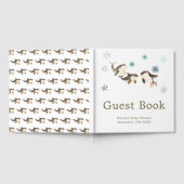 Cute Winter Arctic Whale Baby Shower ゲストブック (全面)