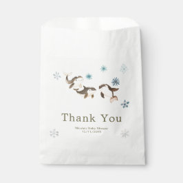 Cute Winter Arctic Whale Baby Shower フェイバーバッグ