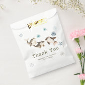 Cute Winter Arctic Whale Birthday Party フェイバーバッグ (封をした状態)