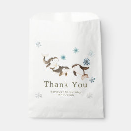 Cute Winter Arctic Whale Birthday Party フェイバーバッグ