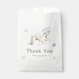 Cute Winter Arctic Wolf Baby Shower フェイバーバッグ
