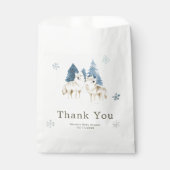 Cute Winter Arctic Wolf Baby Shower フェイバーバッグ (正面)