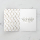 Cute Winter Arctic Wolf Birthday Party サンキューカード (内部)